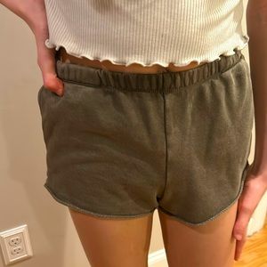 Green comfy shorts